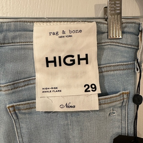 Rag & Bone Nina High Rise Ankle Flare, Sunset Wash. Size 29 - Picture 5 of 5
